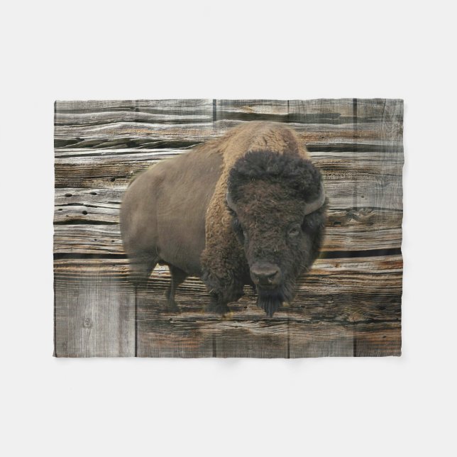 Manta Polar Wood Bison (Frente (Horizontal))