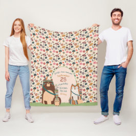 Manta Polar Woodland Animales BABY STATS Boy Chica Decoración