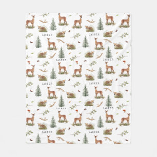 Manta Polar Woodland Deer Fawn Pattern Baby Name