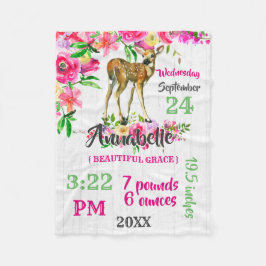 Manta Polar Woodland Fawn Watercoloración Nacimiento Estadísti