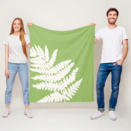 Manta Polar Woodland Fern Personalizado Colores de fondo