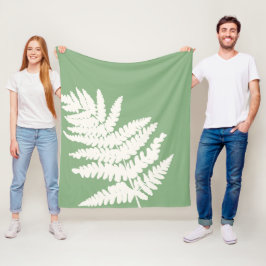 Manta Polar Woodland Fern Personalizado Colores de fondo