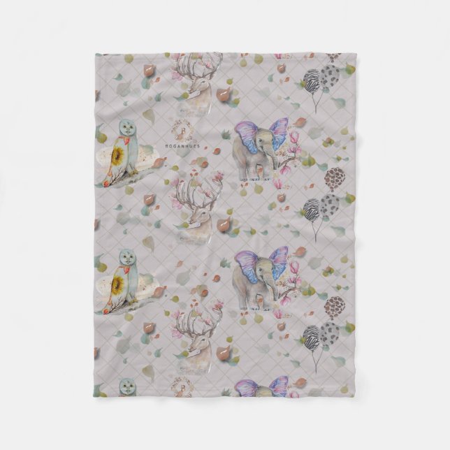 Manta Polar Woodland Theme Baby (Anverso)