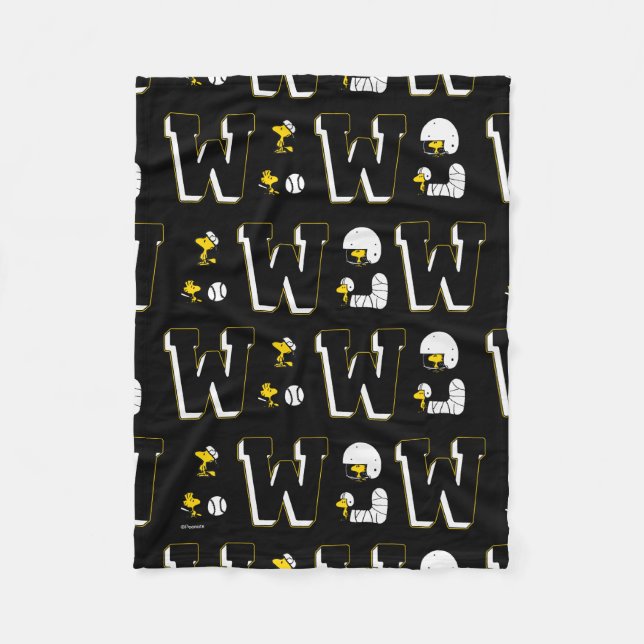 Manta Polar Woodstock Varsity Sports Letter Pattern (Anverso)