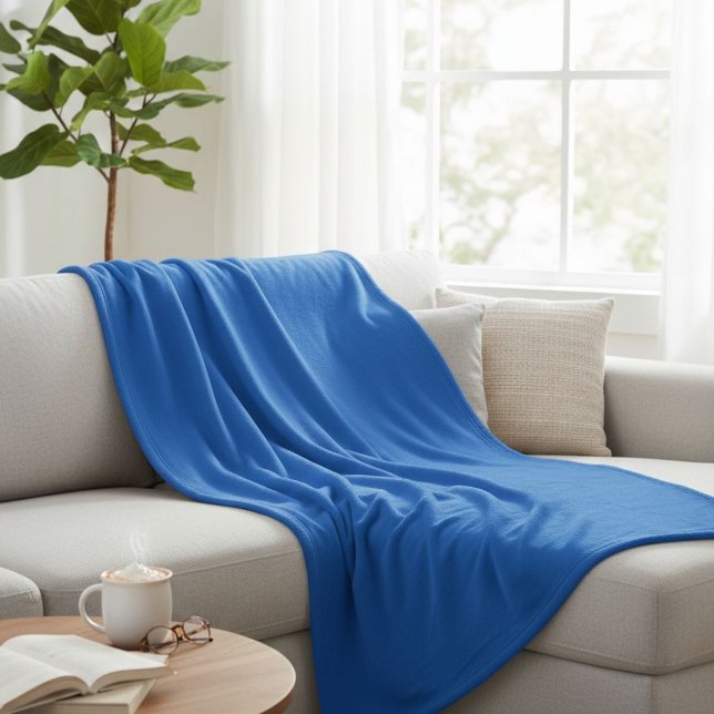 Manta Polar Wool blanket in blue, warm blue wool blanket (Subido por el creador)