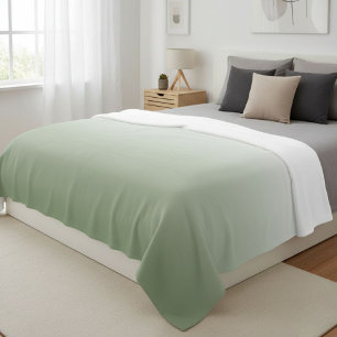 Manta Polar Wool ombre green blanket, Green gradient throw