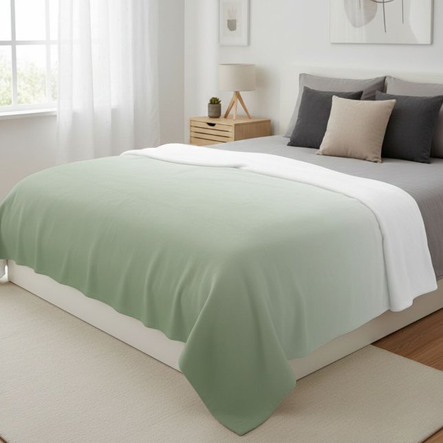 Manta Polar Wool ombre green blanket, Green gradient throw  (Subido por el creador)