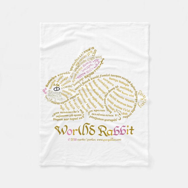 Manta Polar Wor(l)d Rabbit Fleece Blanket (Anverso)