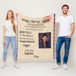 Manta Polar World Greatest Sister Fleece Blanket