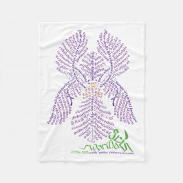 Manta Polar World Word Iris Fleece Blanket