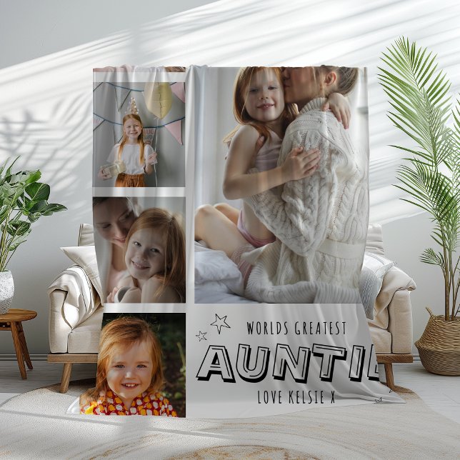 Manta Polar Worlds Greatest Auntie Trendy Photo Strip (Subido por el creador)