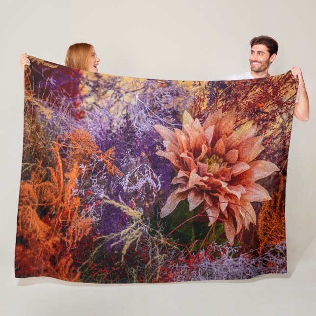 Manta Polar Woven flower jacquard blanket (In situ)
