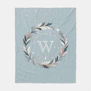 Manta Polar Wreath de invierno encantado