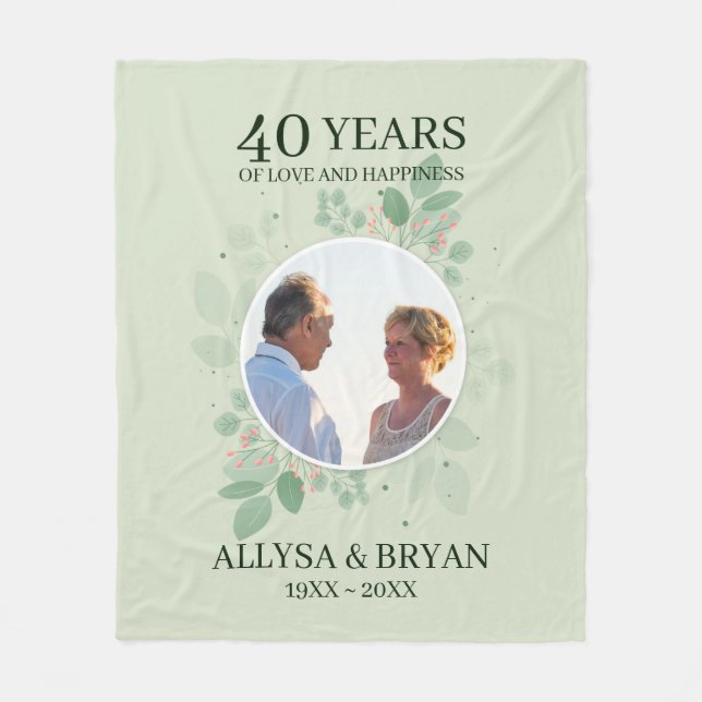 Manta Polar Wreath of Leaves and Berries Fleece Blanket (Anverso)