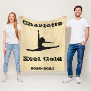 Manta Polar Xcel Gold Gymnastics Chicas Fleece Blanket