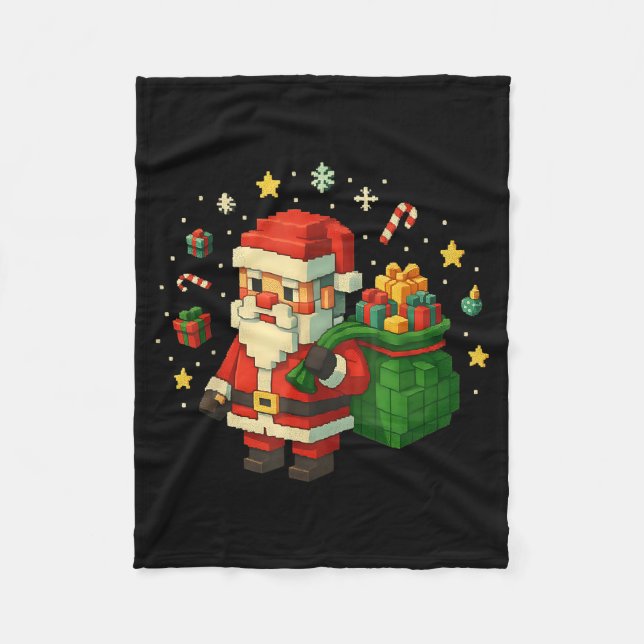 Manta Polar Xel Santa Claus With Retro Gamer Christmas  (Anverso)