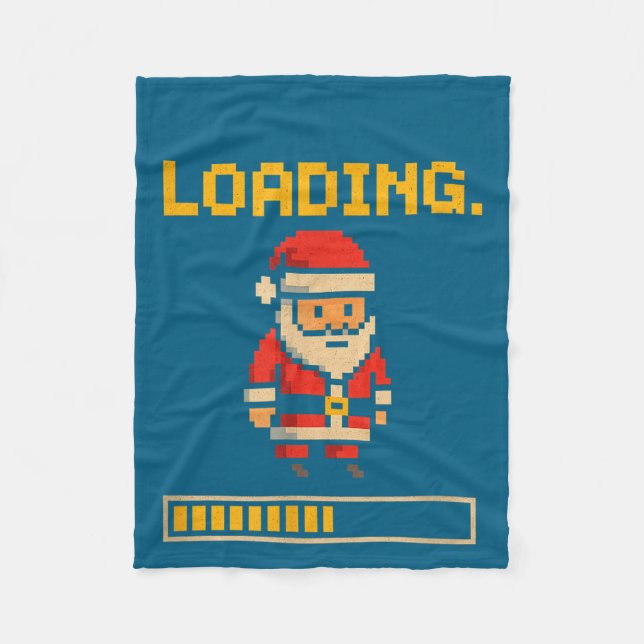 Manta Polar Xel Santa Loading Retro Christmas Gamer Shirt  (Anverso)