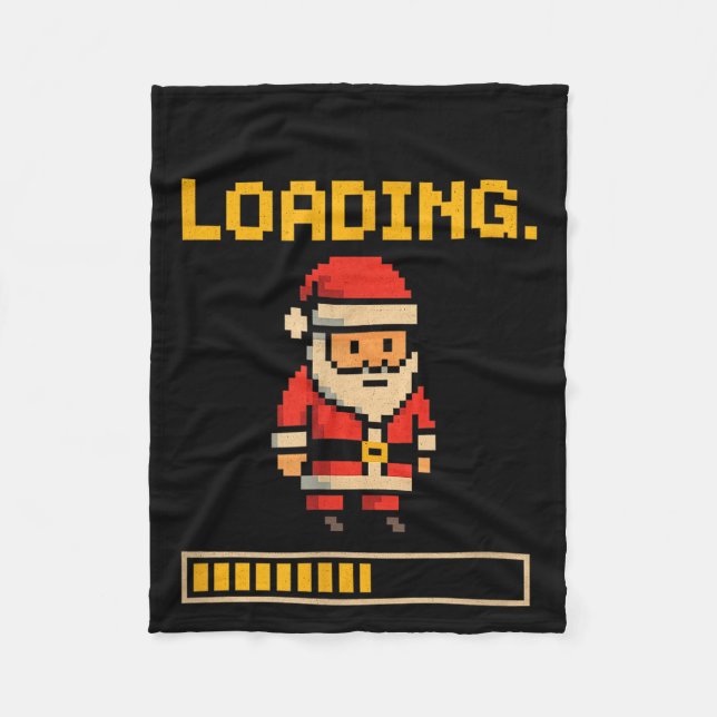 Manta Polar Xel Santa Loading Retro Christmas Gamer Shirt  (Anverso)