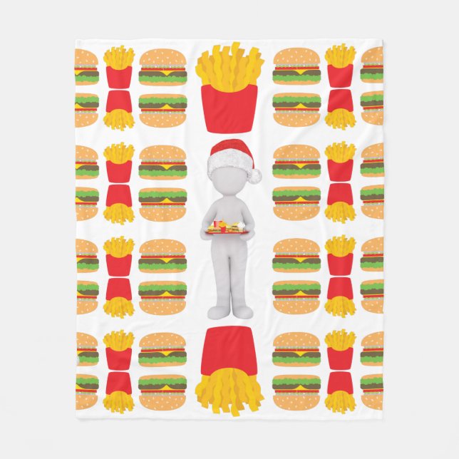 Manta Polar xmas burger santa claus (Anverso)