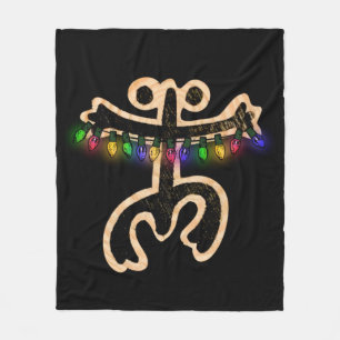 Manta Polar Xmas Coqui Taino Fleece Blanket