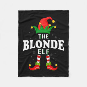 Manta Polar Xmas familia elfo rubia navidad pajama