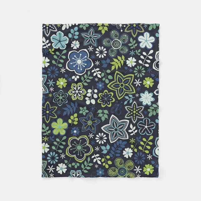 Manta Polar Xmas Gift Floral 3D Wall Art (Anverso)