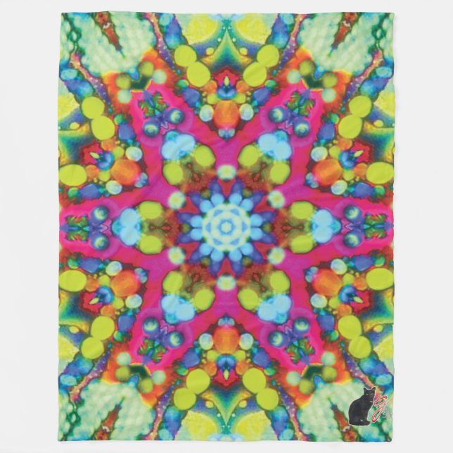 Manta Polar Xycon Kaleidoscope Fleece Blanket (Anverso)