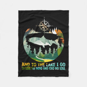 Manta Polar Y Al Lago Voy A Perder Mi Mente Pescado Camping