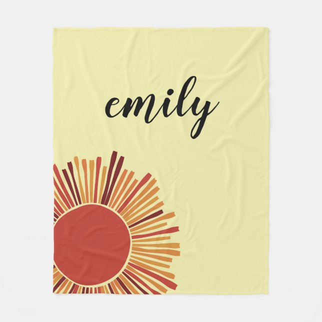 Manta Polar Yallow retro sunshine nombre giratorio (Anverso)