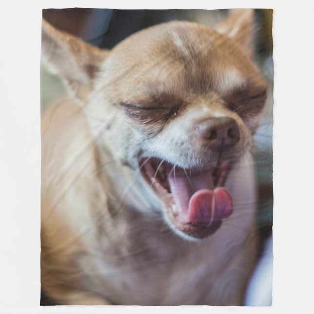 Manta Polar Yawning Chihuahua (Anverso)