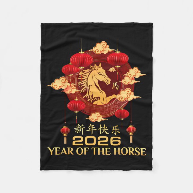 Manta Polar Year Of Horse 2026 Chinese Lunar New Year Men Wome (Anverso)