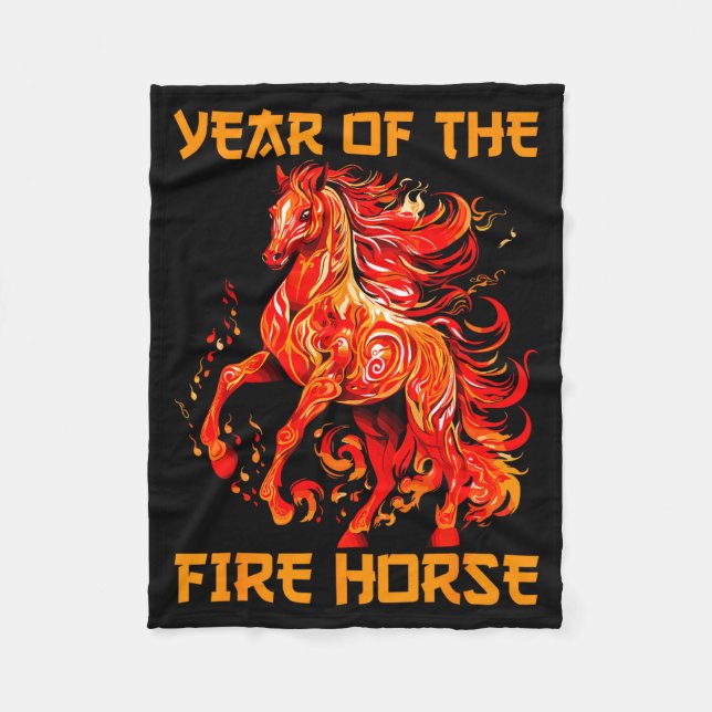 Manta Polar Year Of The Fire Horse Happy Chinese Lunar New Yea (Anverso)