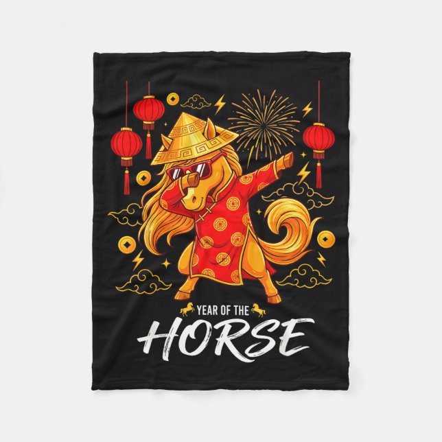 Manta Polar Year Of The Horse Dabbing Zodiac Horse Chinese New (Anverso)
