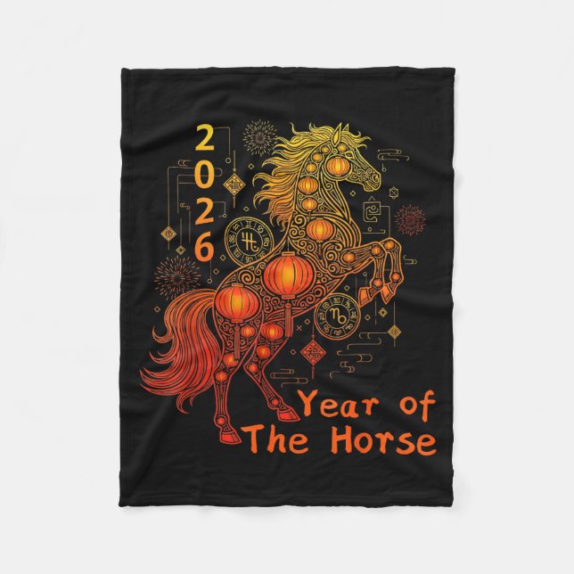 Manta Polar Year Of The Horse Happy Chinese Lunar New Year 202 (Anverso)