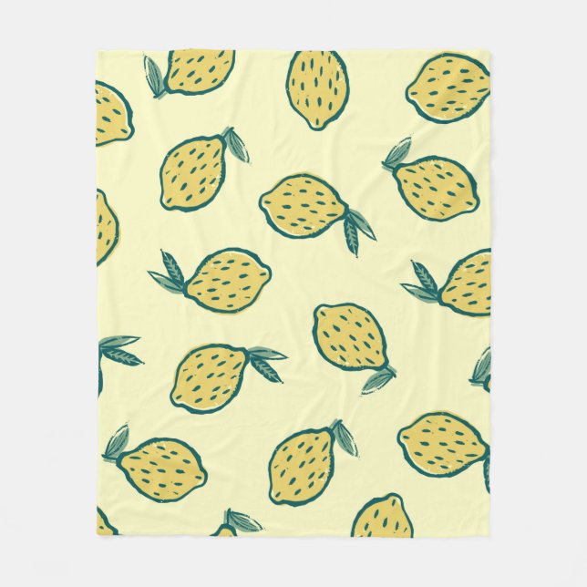 Manta Polar Yellow background with lemons. Lemon. background w (Anverso)