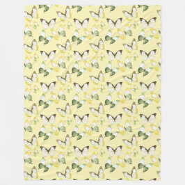 Manta Polar Yellow Green Butterflies Birthday