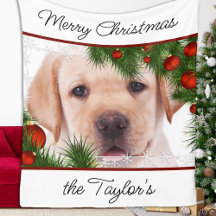 Yellow Lab Merry Christmas Cupe Dog Puppy Labrador