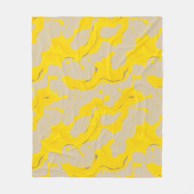 Manta Polar Yellow Organic Abstract (Anverso)