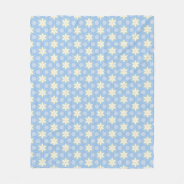 Manta Polar Yellow stars on Pale blue blanket (Anverso)