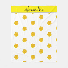 Manta Polar Yellow Wildflower customizable  Photo Fleece blank