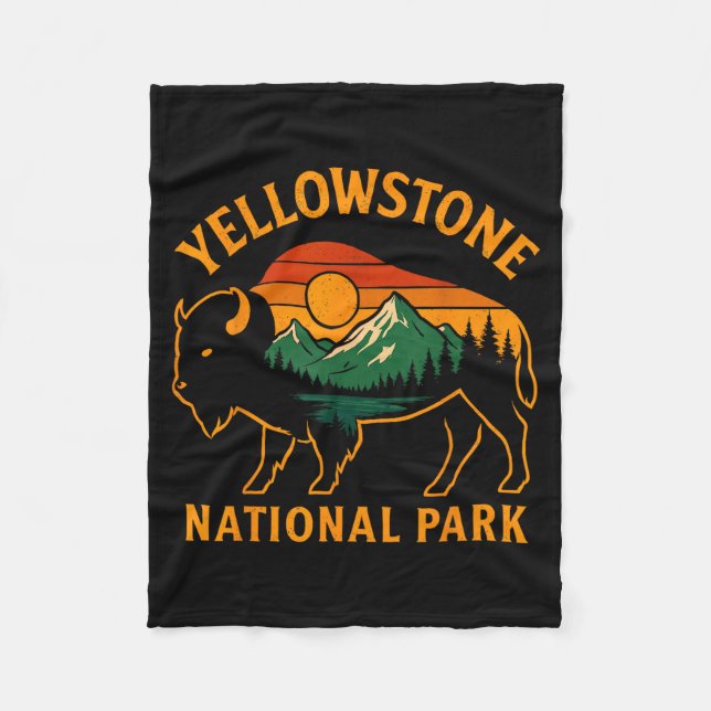 Manta Polar Yellowstone National Park Wyoming Buffalo Bison Su (Anverso)