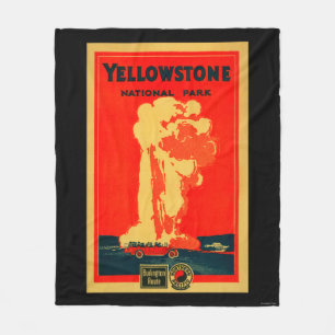 Manta Polar Yellowstone, poster fiel viejo de la publicidad