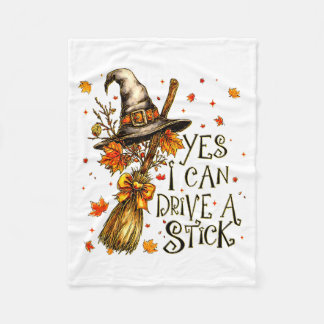 Manta Polar Yes I Can Drive A Stick Fall Halloween Soky Witch 