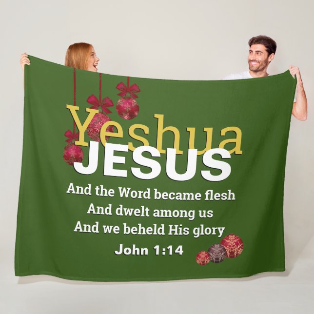 Manta Polar YESHUA JESUS WORD SE CONVIRTIÓ EN Navidades DE FLE (In situ)