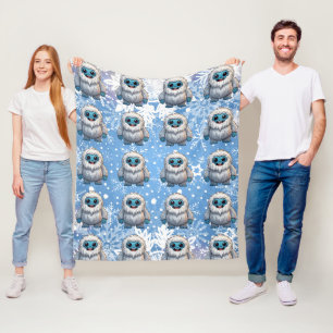 Manta Polar Yeti Standing Cute Kawaii Snowflakes Pattern