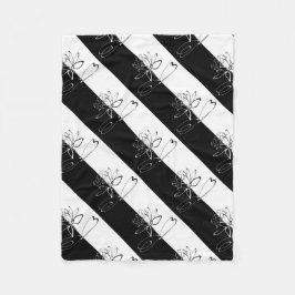 Manta Polar Yin Yang Black White Lotus Blossom