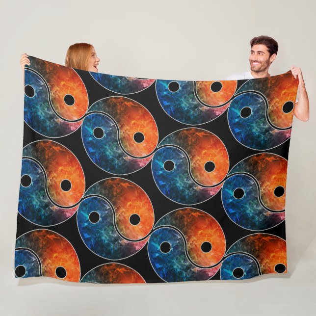 Manta Polar Yin Yang ☯ Fleece Blanket (In situ)
