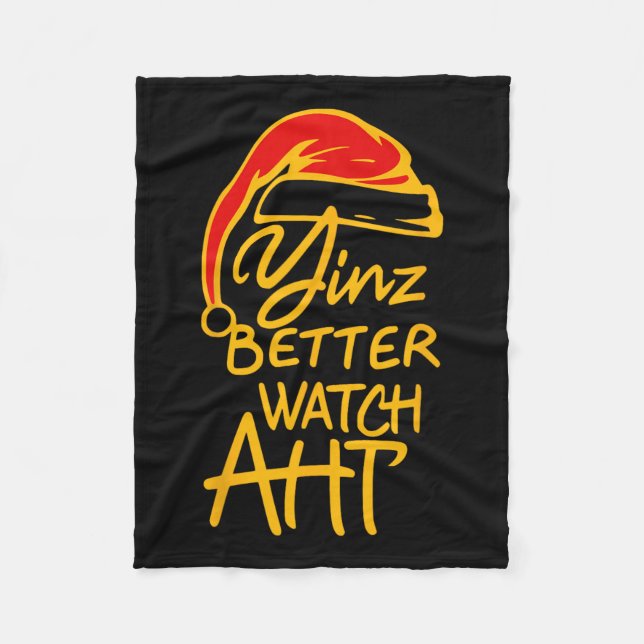 Manta Polar Yinzer Navidades Pittsburgh Santa Yinz Better Watc (Anverso)