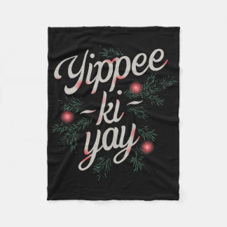 Manta Polar Yippee Ki-yay divertida Navidad