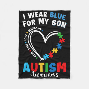 Manta Polar Yo Uso Azul Para Mi Hijo Conciencia De Autismo Mam